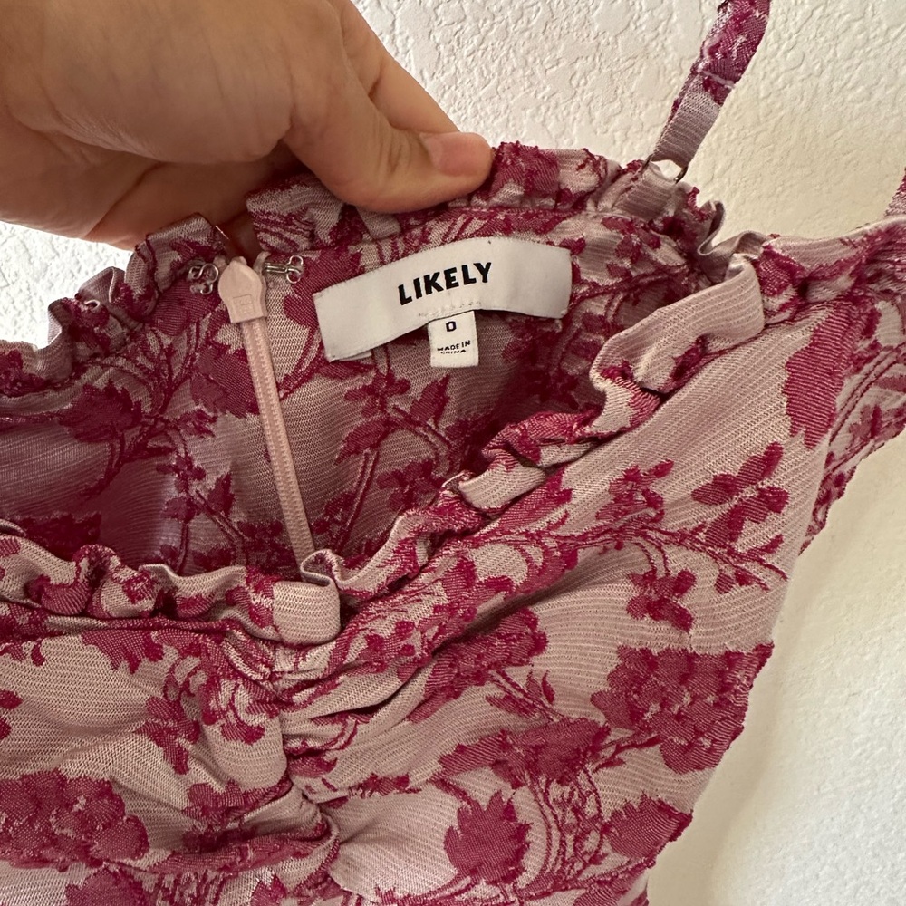 LIKELY Hyland Romper Pink Florals and Ruffles Size 0 - Picture 4 of 5